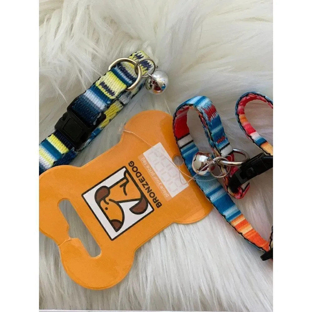 Cat Collar with Bell 2 PCS Aztec Pattern Safety Collars for Cats Kitten